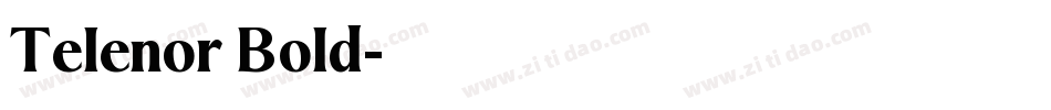 Telenor Bold字体转换